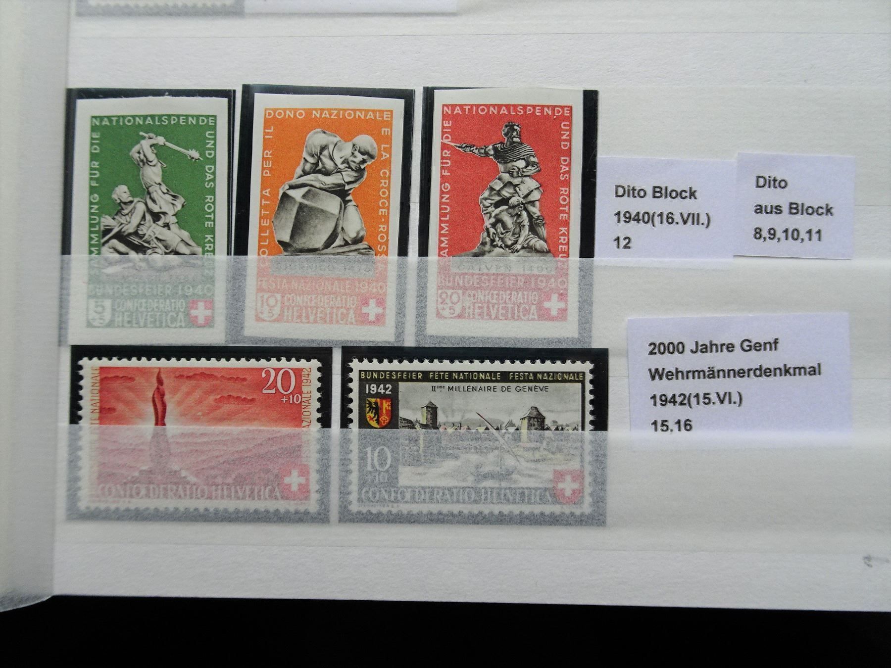 Tutti i francobolli: PP 1938**-1942** – Nuovo (secondo la descrizione) da Aadorf venduto da Chnorli-Furz 3