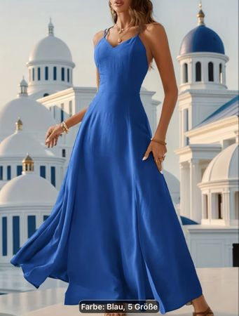 Langes Kleid in königsblau Gr.XL neu