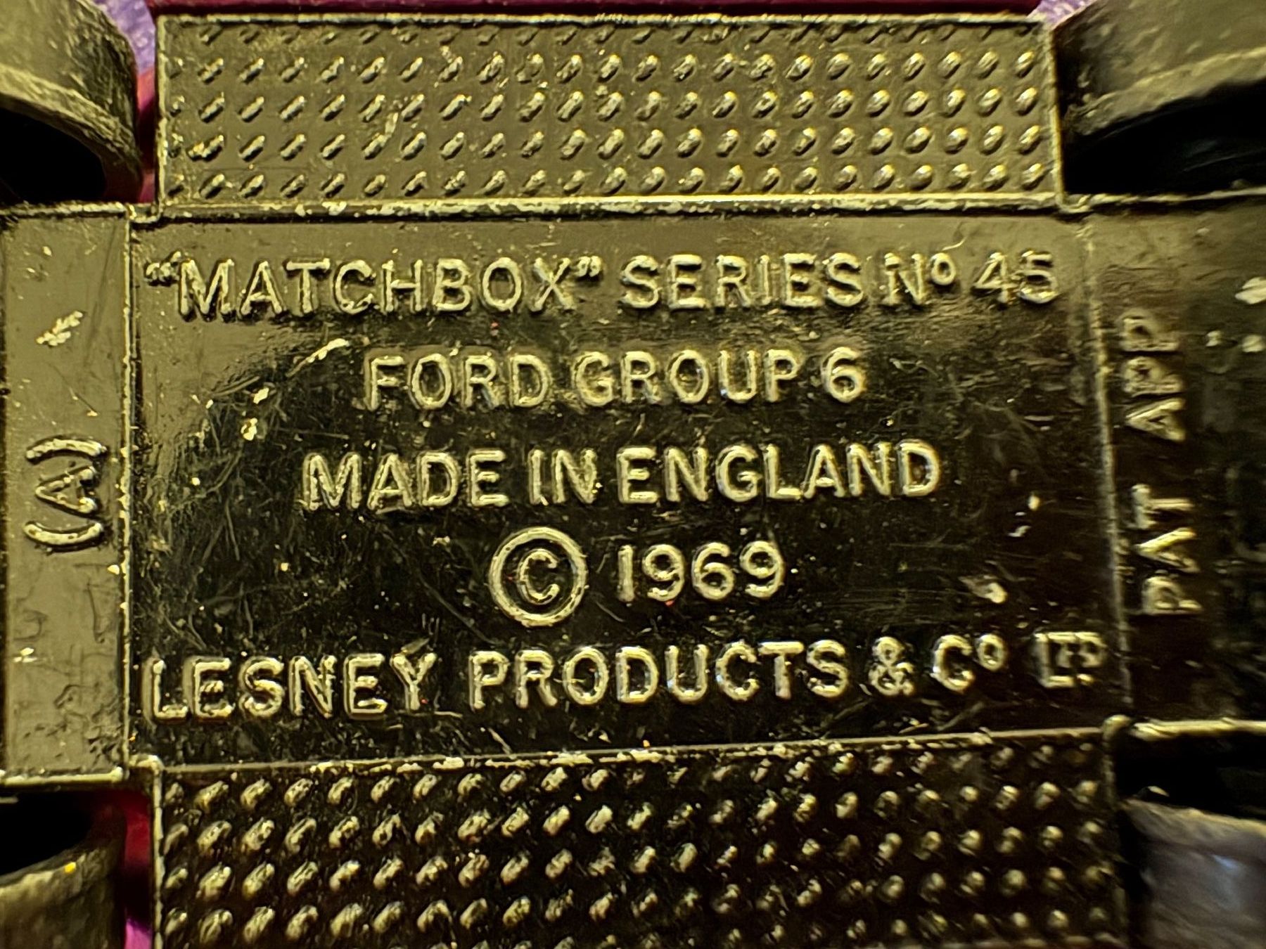 Matchbox Modellini d'auto: Matchbox Series No 45 - Ford Group 6 - 1969 – Usato da Oberwil BL venduto da nefret01 4