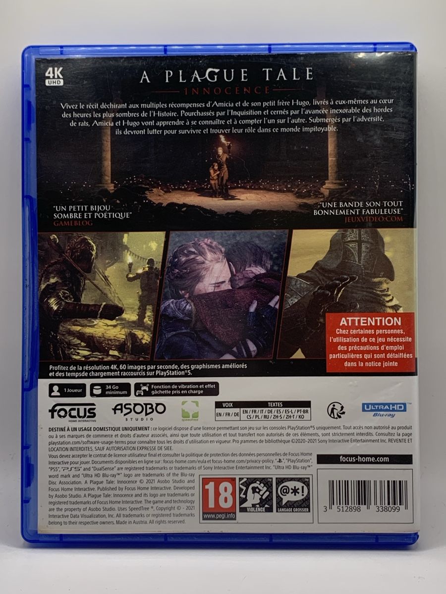 Sony Giochi: A Plague Tale Innocence - PS5 – Usato da Ostermundigen venduto da RG-Collector 1