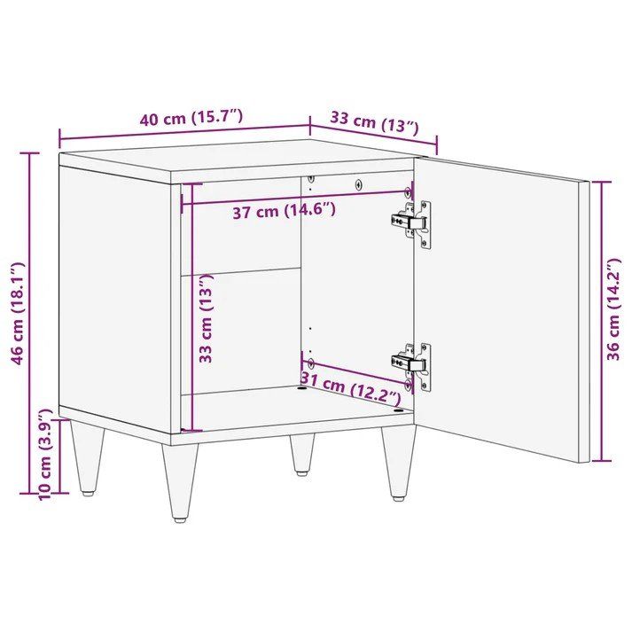 Comodini: Cabinet de chevet avec porte 2 pcs – Nuovo e nell'imballaggio originale da Broc venduto da SensuriMaison 9