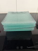 Glas Teller 12 Stueck 20x20cm gute Zustand