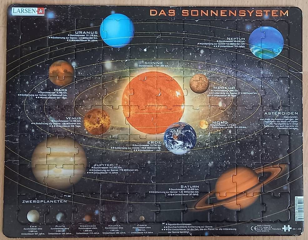 Puzzle: Larsen Puzzle, das Sonnensystem – Usato da Nussbaumen AG venduto da myb_ymy9