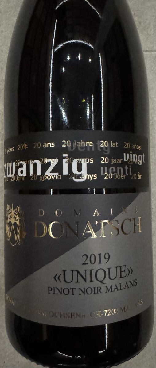 Donatsch Vino: Donatsch - Unique Pinot Noir 2019 – Nuovo e nell'imballaggio originale da Frauenfeld venduto da hase1294 1