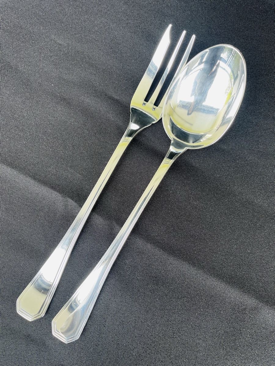 Christofle Set di posate: Christofle America, Couverts à servir, comme neuf – Nuovo (secondo la descrizione) da Morges venduto da bijouxsterling2019