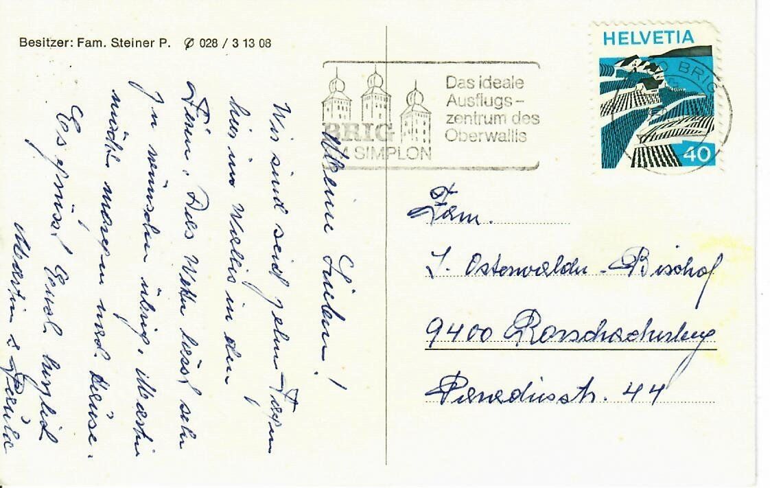 Cartoline postali: Ried - Brig Hotel Chavez – Usato da Hochdorf venduto da Ziegel-16 1