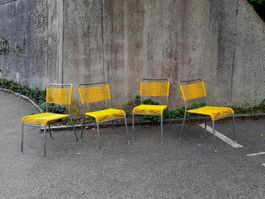 4 Vintage Gartenstühle / Spaghetti Stuhl (Embru/Bigla?)