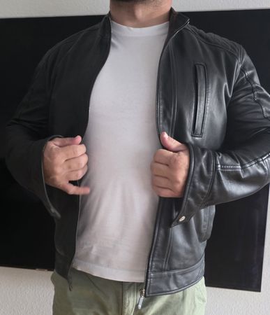 Herren Lederjacke schwarz in gutem Zustand