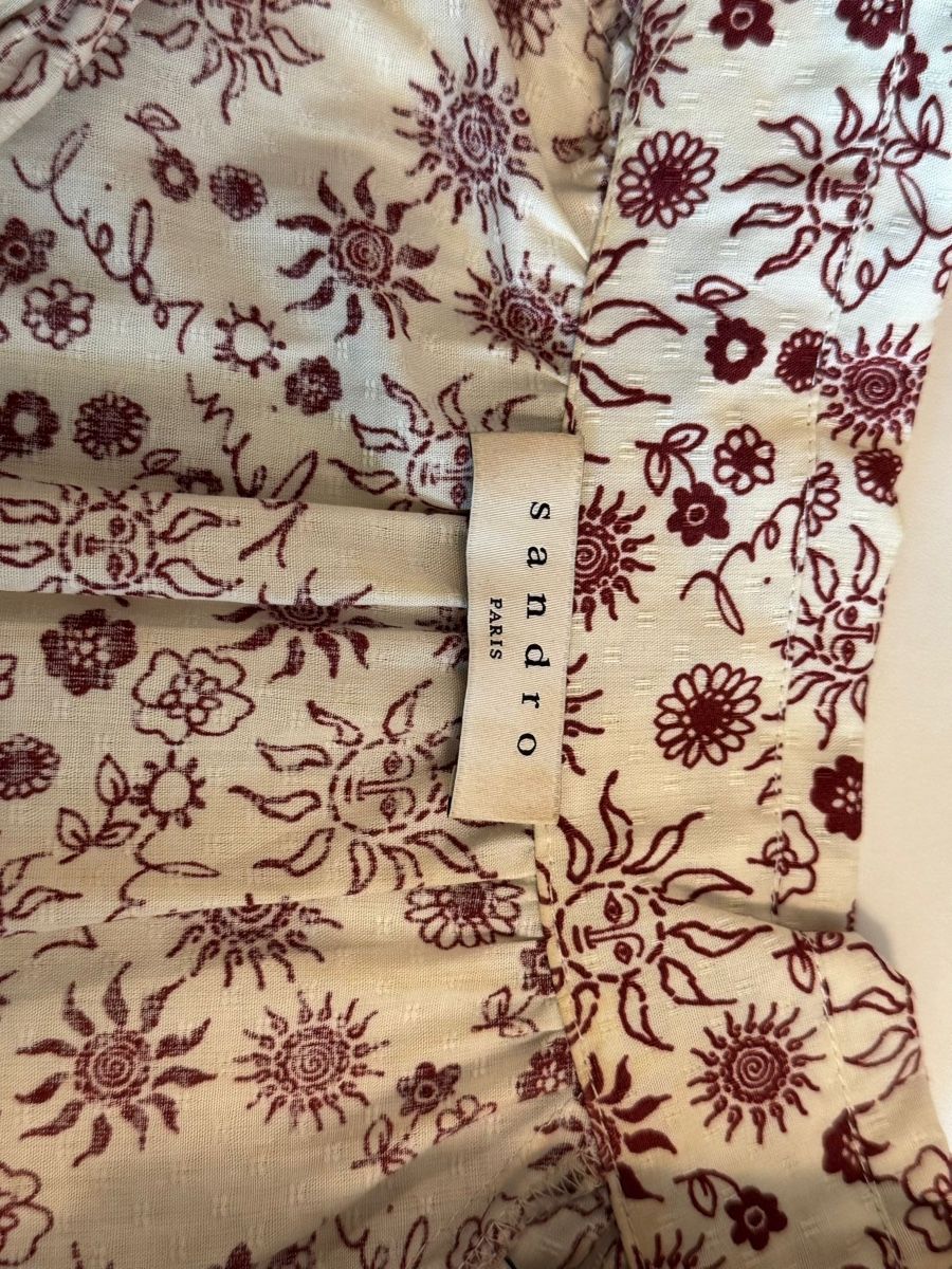 Kleider: Kleid Sandro Paris Blumenmuster Langarm Grösse S – Gebraucht aus Luzern von per_mxf5