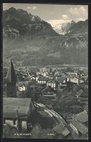 AK Meiringen, Ortsansicht mit Bergen