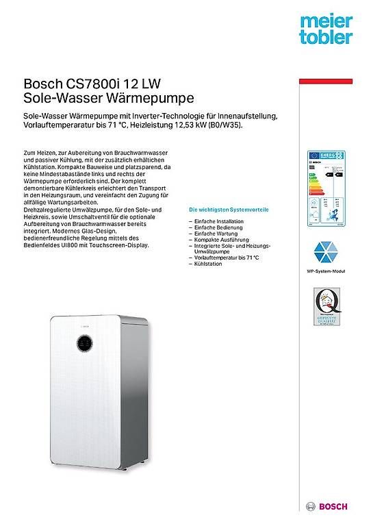 Bosch Radiatori: Sole-Wasser Wärmepumpe Bosch – Nuovo e nell'imballaggio originale da Gais venduto da MRPaolo 3