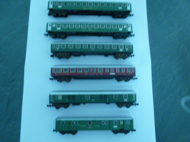 Trix Trains électriques: Minitrix 6x Waggons Spur N – D'occasion à Diepoldsau par ehrlich72