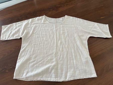 Damen Shirt Leinenoptik beige Gr. 44