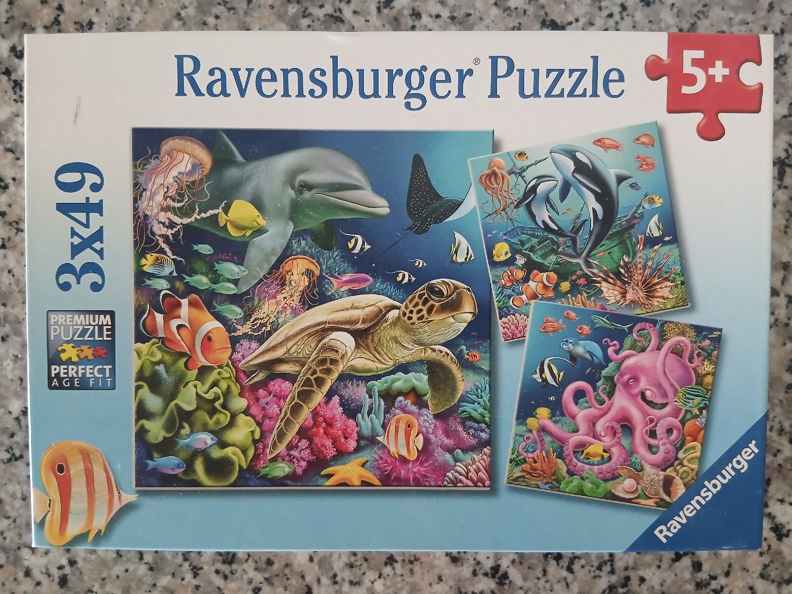 Ravensburger Puzzles: Puzzle Ravensburger 3x49 Océan – Gebraucht aus Lausanne von dup_bf7q