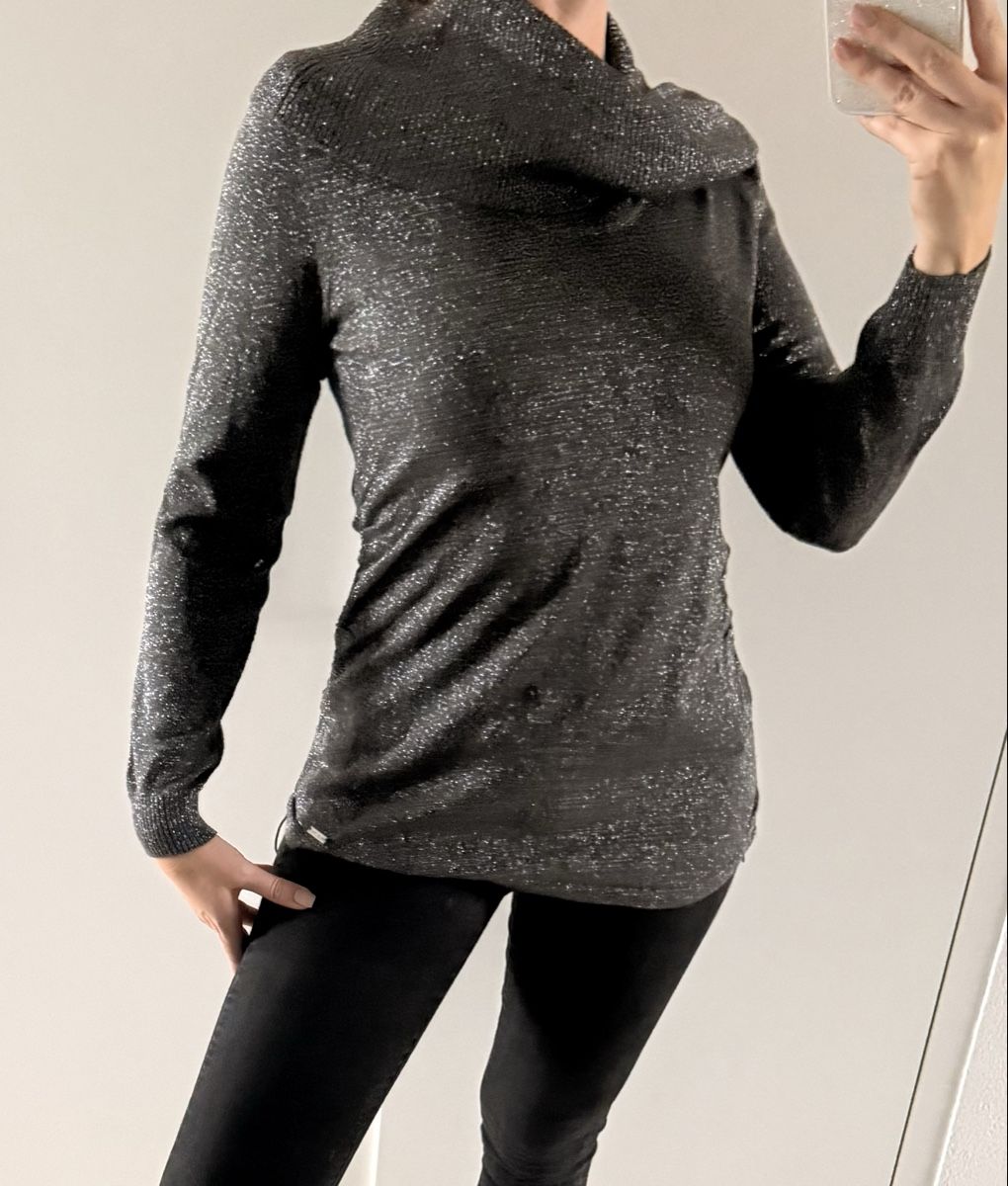 Michael Kors Pulls & Sweat-shirts: Michael Kors MK Strickpullover Rollkragen M Silber Glitzer  – D'occasion à Staad SG par Chirrari