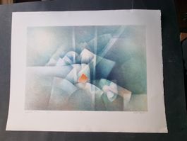 SVEN KNEBEL LITHOGRAPHIE SIGNIERT NUMMERIERT