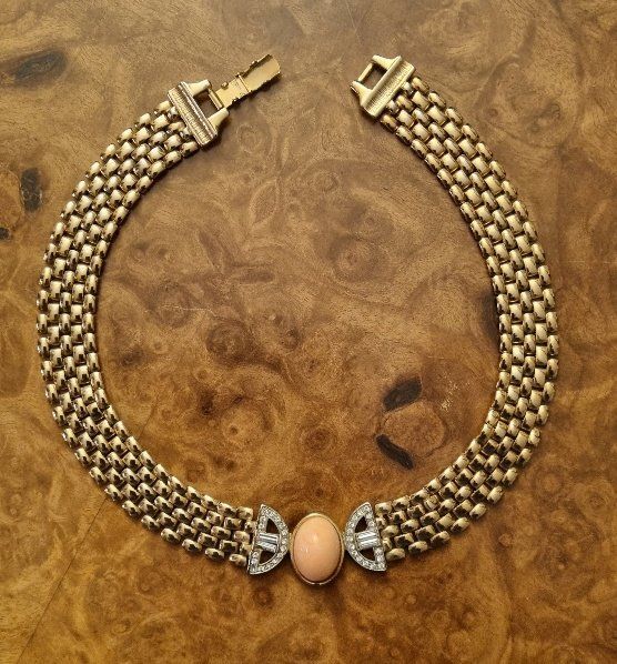 Catenine: Collier 38cm Rosa Stein - Modeschmuck – Usato da Murg venduto da BocaChica1953 1