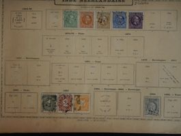 Niederlande Kolonien Sammlung auf uralten Vordruckseiten. Si