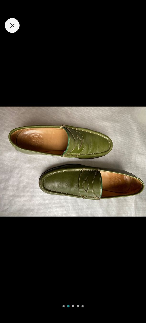 Scarpe da donna: Leder Loafer grün, Grösse 38 – Usato da Bern venduto da kat_69vw 1