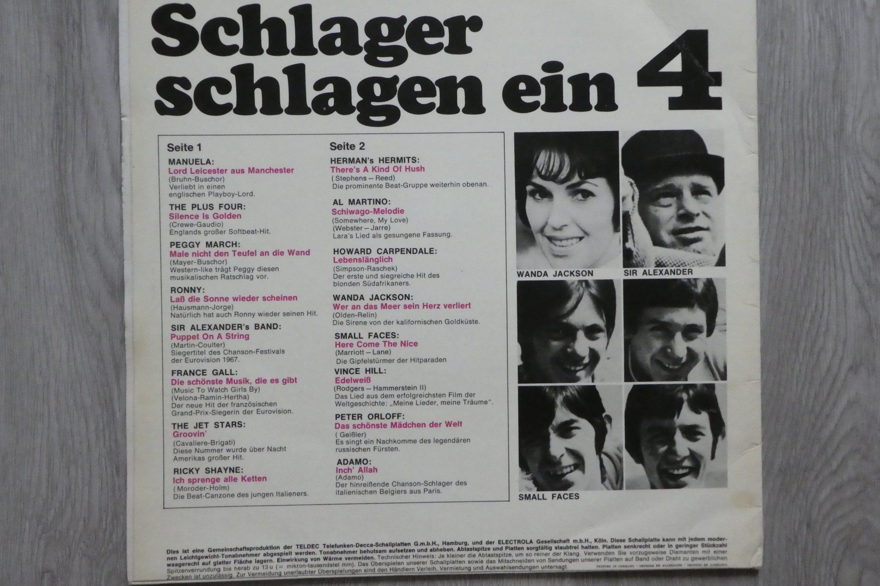 Dischi in vinile: LP Hör zu, Schlager schlagen ein 4. – Usato da Andelfingen venduto da Annegret06 1