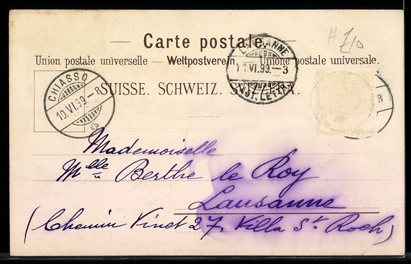 Cartes postales: Litho Lugano, Seepromenade mit Dampfschi – D'occasion à Berlin par bartko-reher 1