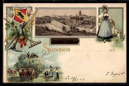Berne, Blick auf den Ort, Bauern mit gro