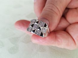 Ring 925 Silber mit Zirkonia-Steine, Gr.63, neu!