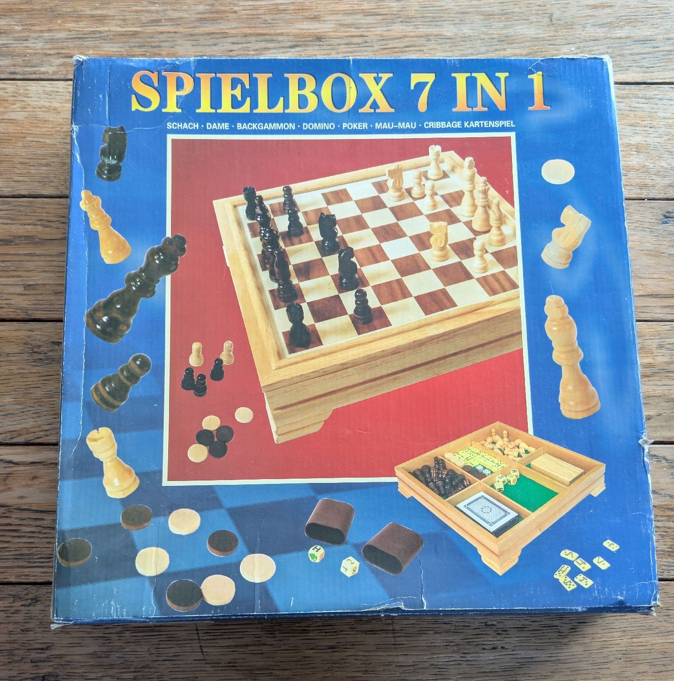 Giochi: Holz-Spielbox 7 in 1 Neu – Nuovo (secondo la descrizione) da Geroldswil venduto da viv_vs9r 1