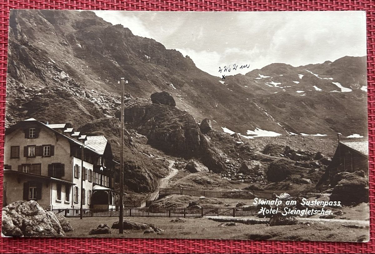 Cartoline postali: Fotokarte Steinalp Hotel Steingletscher – Usato da Horw venduto da Tellbub