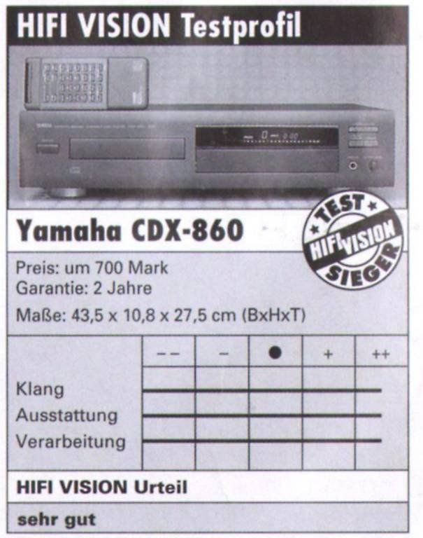 Yamaha Lettore multimediale & Streamer: yamaha cdx 860 cd player – Usato da Neuchâtel venduto da peterpumpkineater 3