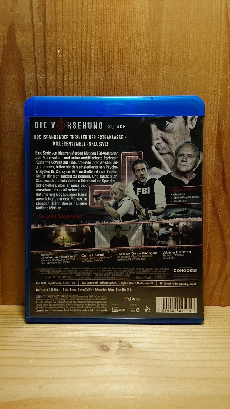 Tutti i DVDs: DIE VORSEHUNG Solace Blu-Ray mit Colin Farrell – Usato da Wilderswil venduto da Exebub 1