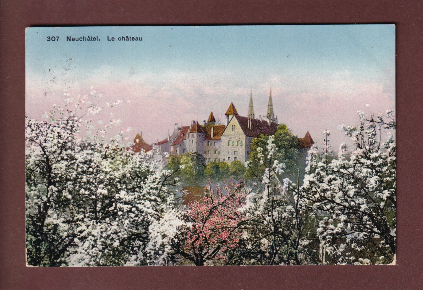 Cartes postales: NEUCHÂTEL - Château au printemps - 1913 – D'occasion à Pully par nicecards