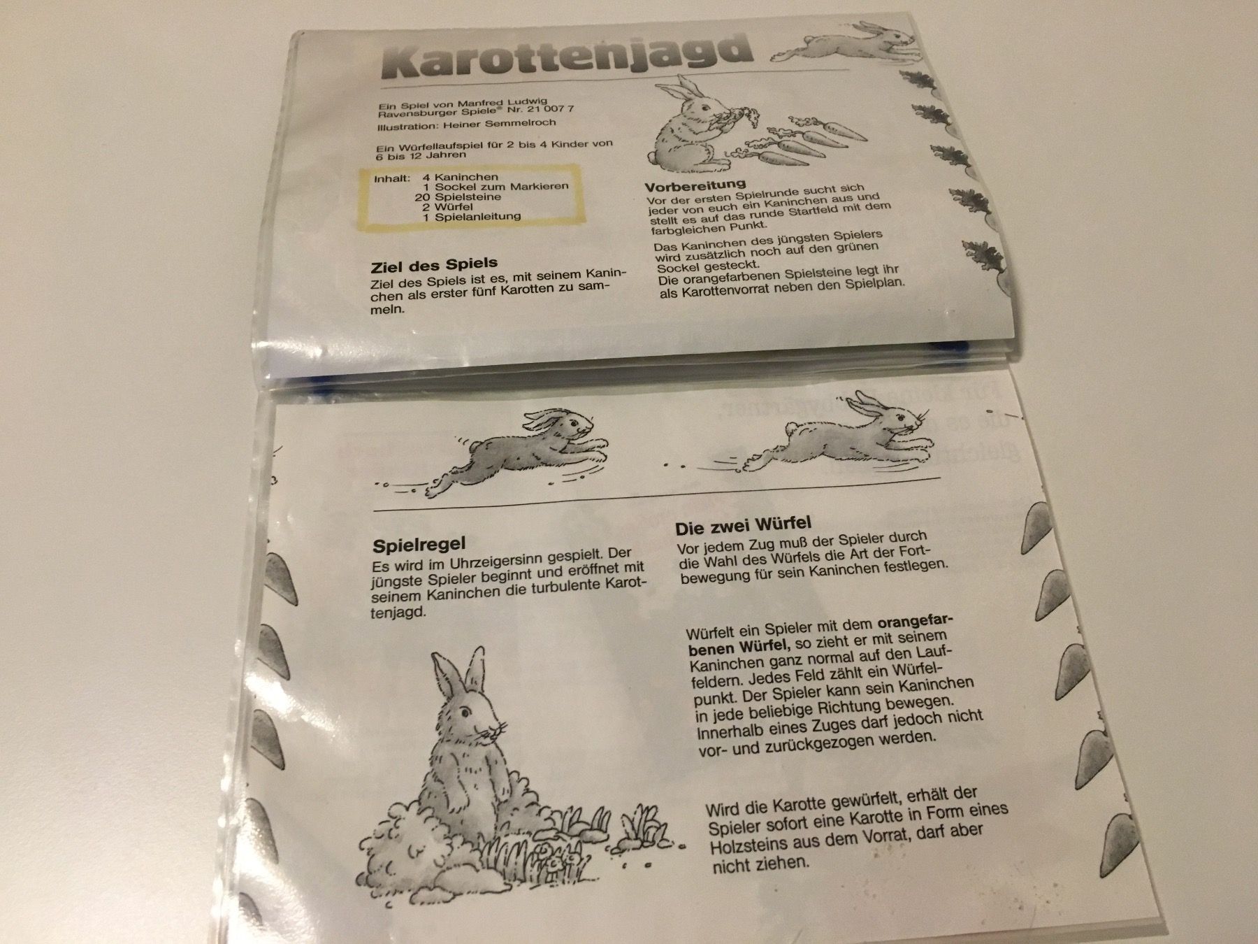 Ravensburger Jeux: Karottenjagd - Spiel von Ravensburger - 1991 – D'occasion à Andwil SG par Rainboli 9