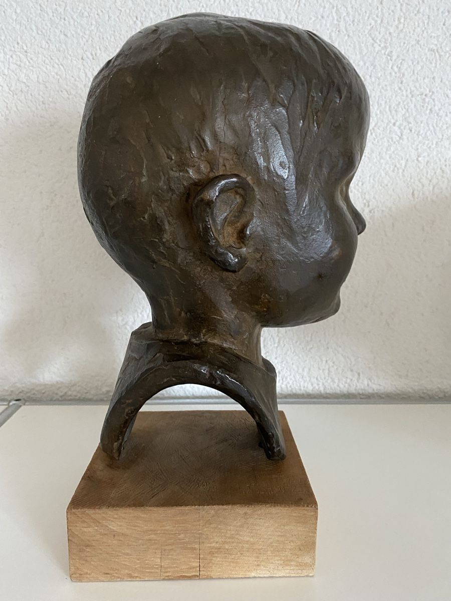 Sculture & Statue: Bronzeköpfchen eines jungen Buben, von R.Ullmann datiert 55 – Usato da Zürich venduto da eileenchen1 4