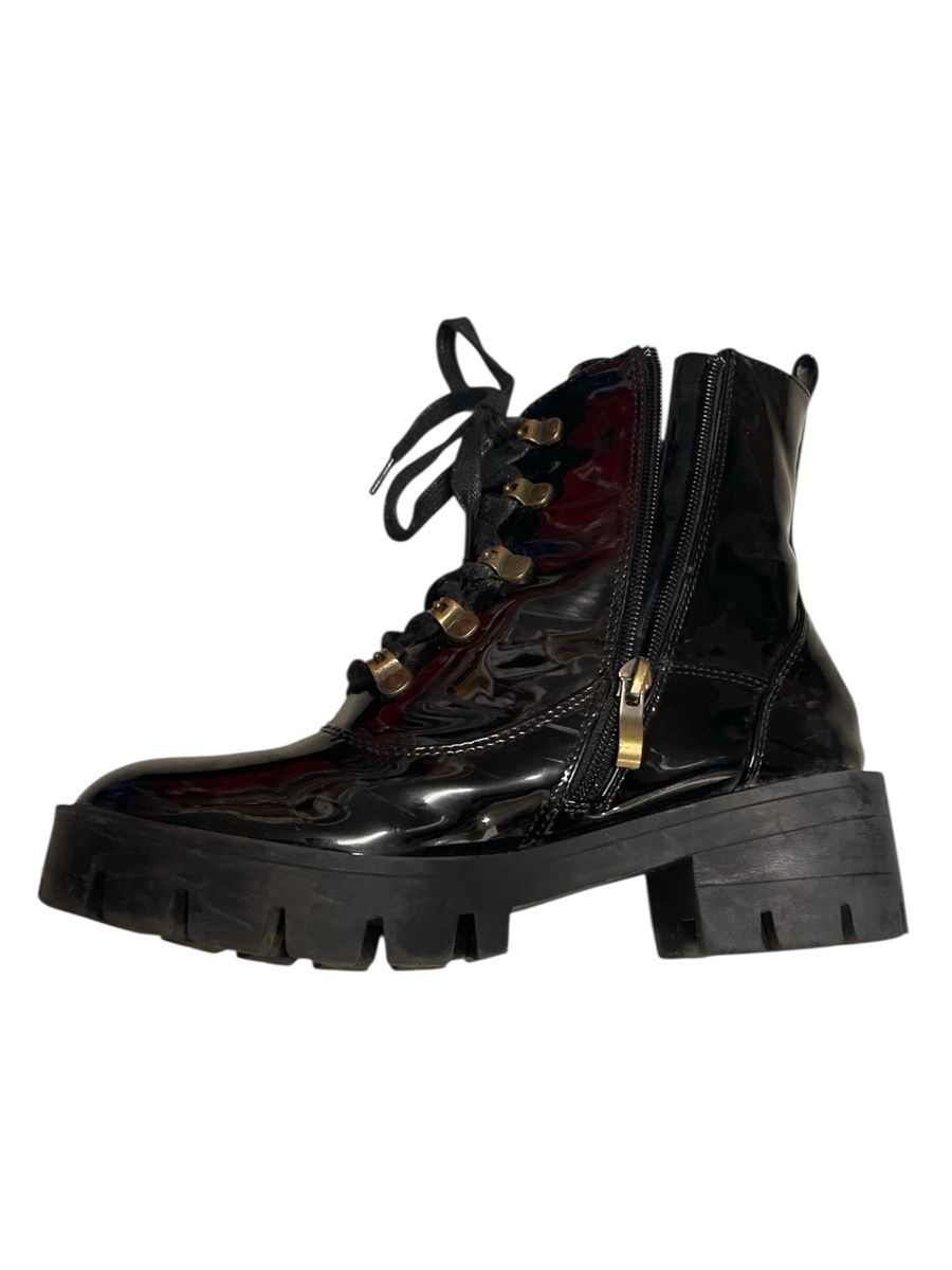 Damenschuhe: Schwarze Boots, Grösse 37, Lack Optik - Winterstiefel – Gebraucht aus Urdorf von Anassor 1