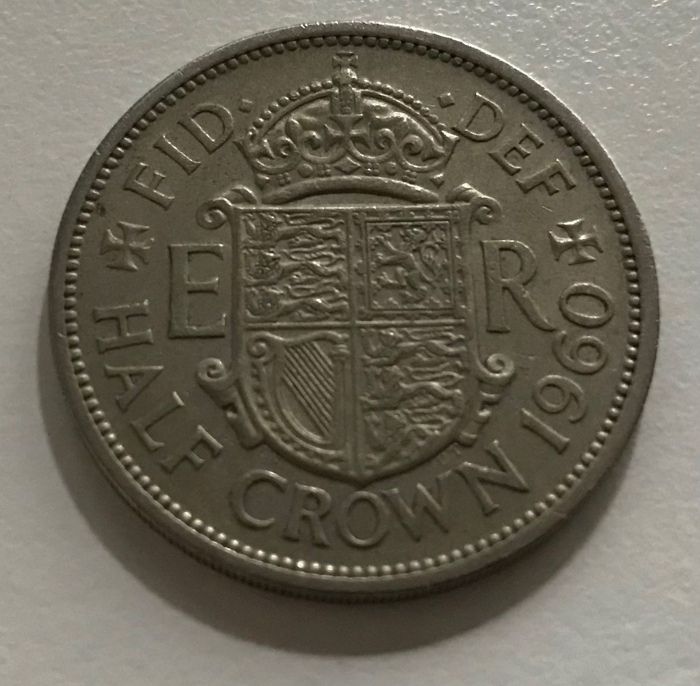 Alle Münzen: Grossbritannien 1/2 Crown 1960 – Gebraucht aus Algetshausen von Carrhard