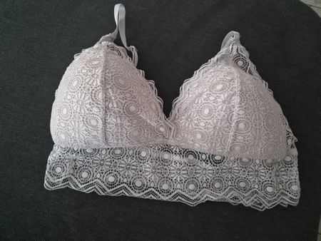 Bralette Spitze, rosa, Grösse L / kaum getragen, bügellos