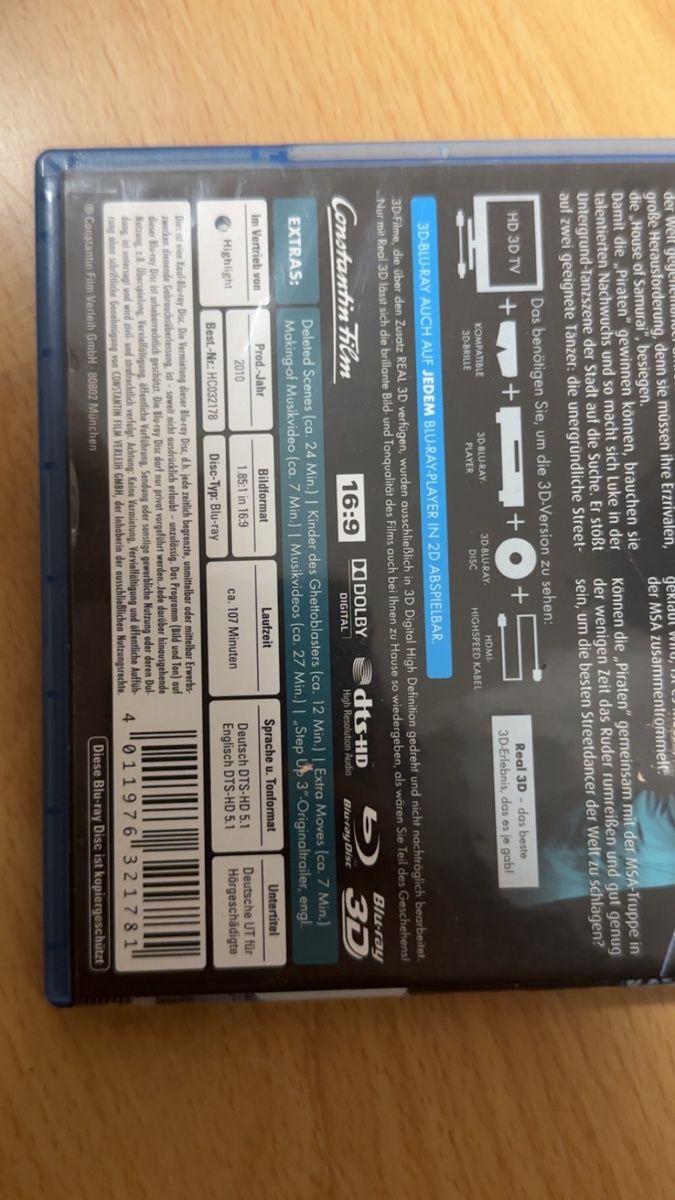 Alle DVDs: Step Up 3D Blu-ray – Neu (gemäss Beschreibung) aus Oftringen von tola19 1