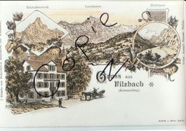 Gruss aus Filzbach  -  (Litho um 1900)