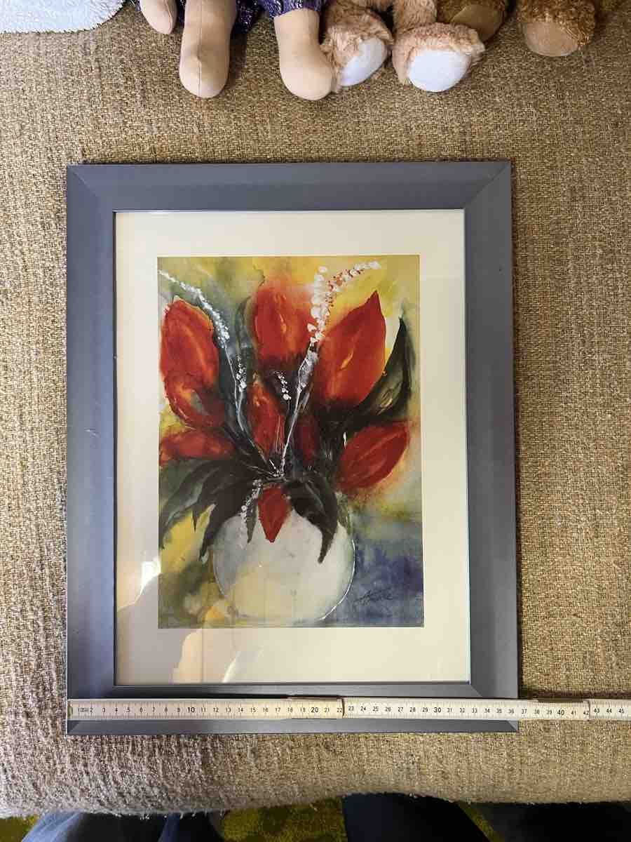 Foto & Immagini: Blumenbild mit Rahmen – Usato da St. Gallen venduto da Allu90er