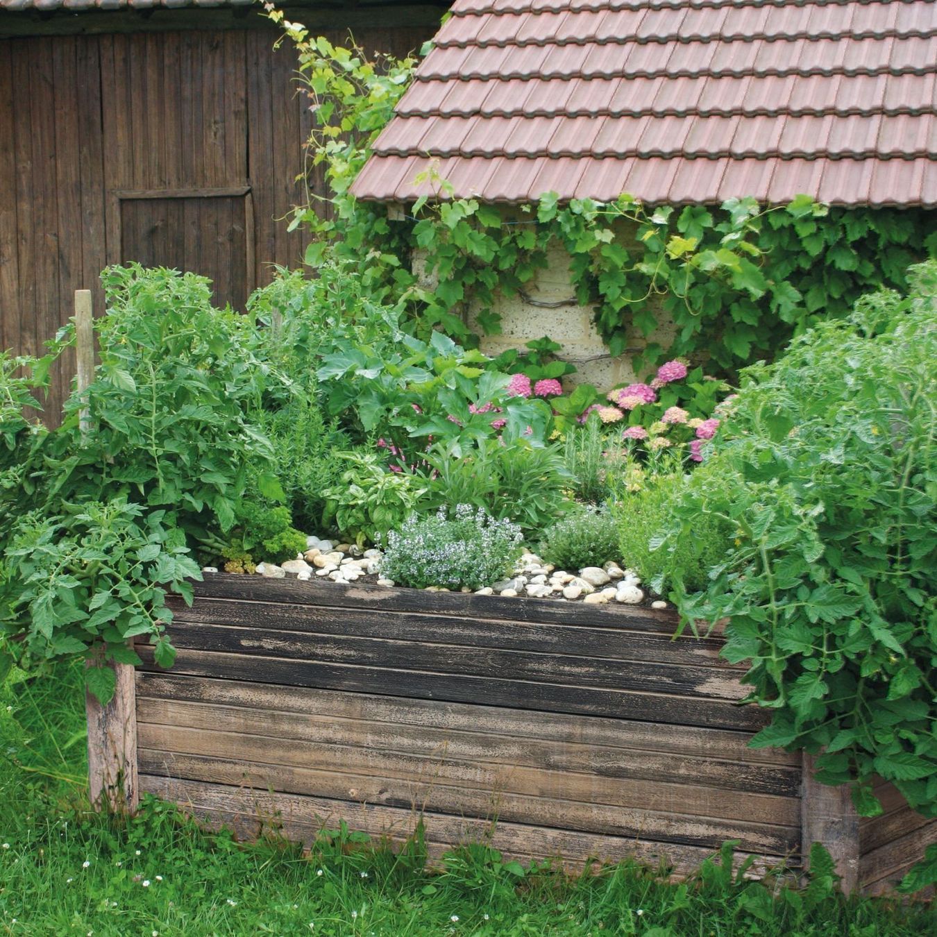 Vasi per fiori: Beton Hochbeet mit Holzstruktur – Nuovo (secondo la descrizione) da Herbetswil venduto da AHA-Garten 2