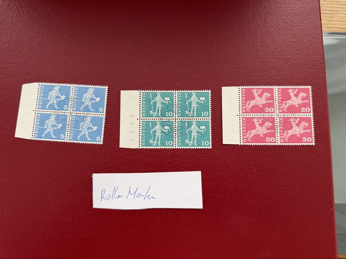 Tous les timbres: 4er Blöcke Rollenmarken Postgeschichte 1964 – Neuf (Voir description) à Murgenthal par Tina_4055