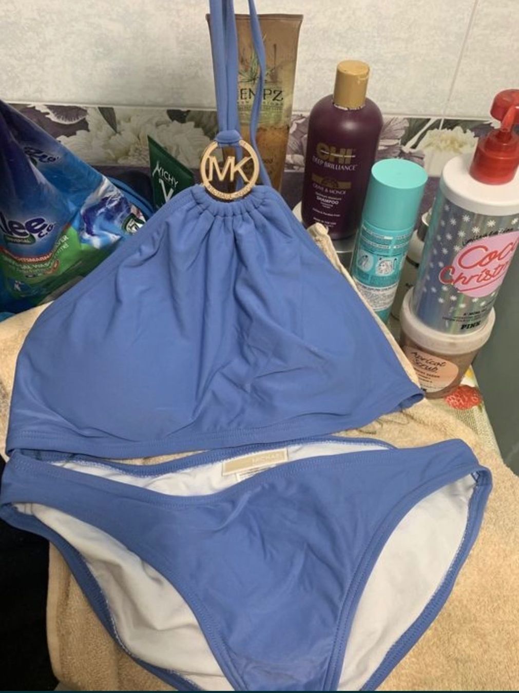 Costumi da bagno & Bikini: Badeanzug blau, original, Michael Kors. – Usato da Zell LU venduto da AliAli24 1