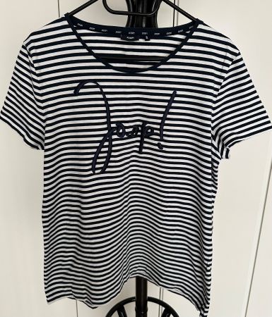 Joop! T-Shirt Shirt Weiss/Blau Gr. 44 Damen Bluse