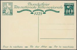 1928 - Pro Patria - Bundesfeierkarte - Entwertet