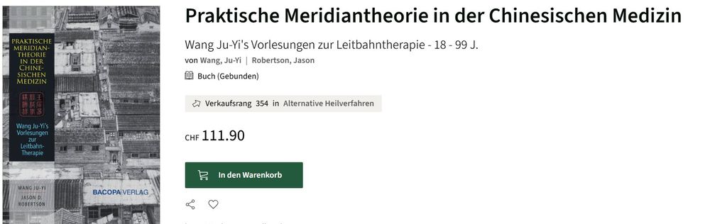 Praktische Meridiantheorie in der Chinesischen Medizin TCM (Gebraucht ...