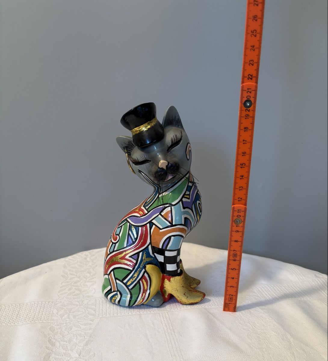 Toms Drag Statuette: Toms Drag Katze sitzend – Usato da Riehen venduto da BESSI17 3