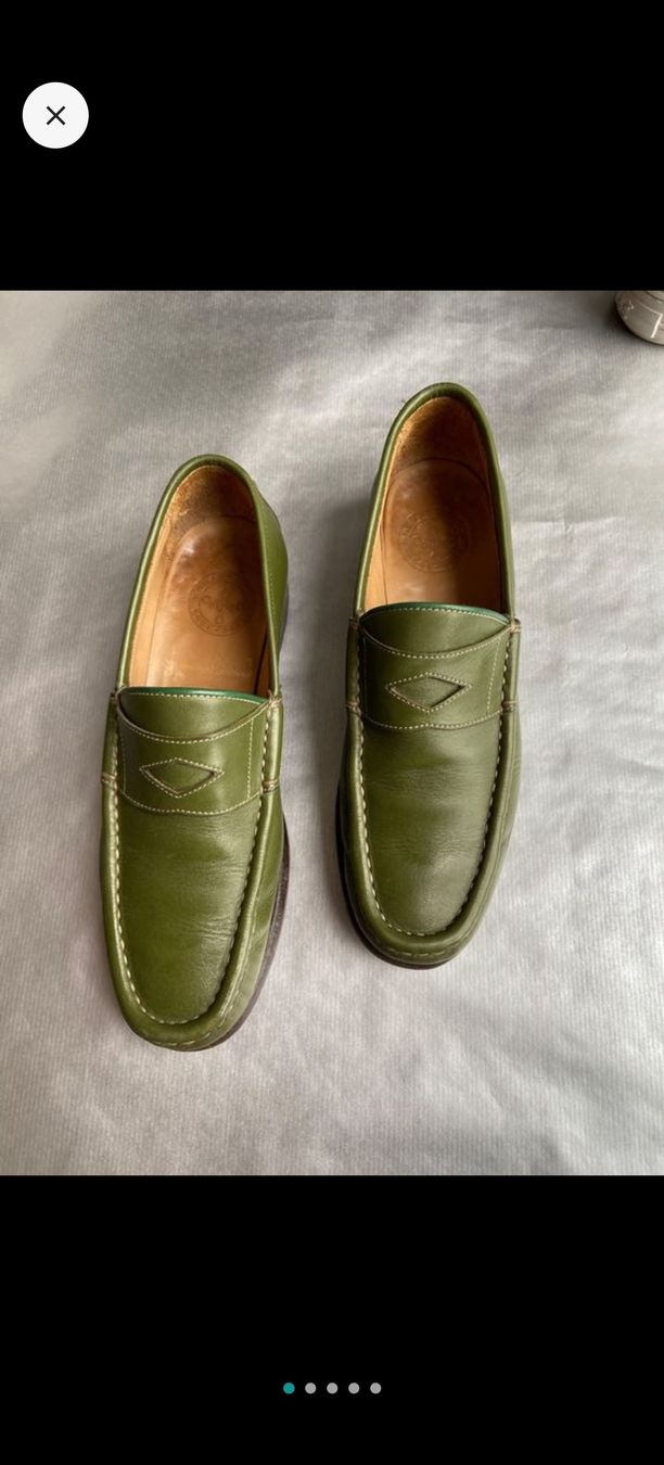Scarpe da donna: Leder Loafer grün, Grösse 38 – Usato da Bern venduto da kat_69vw