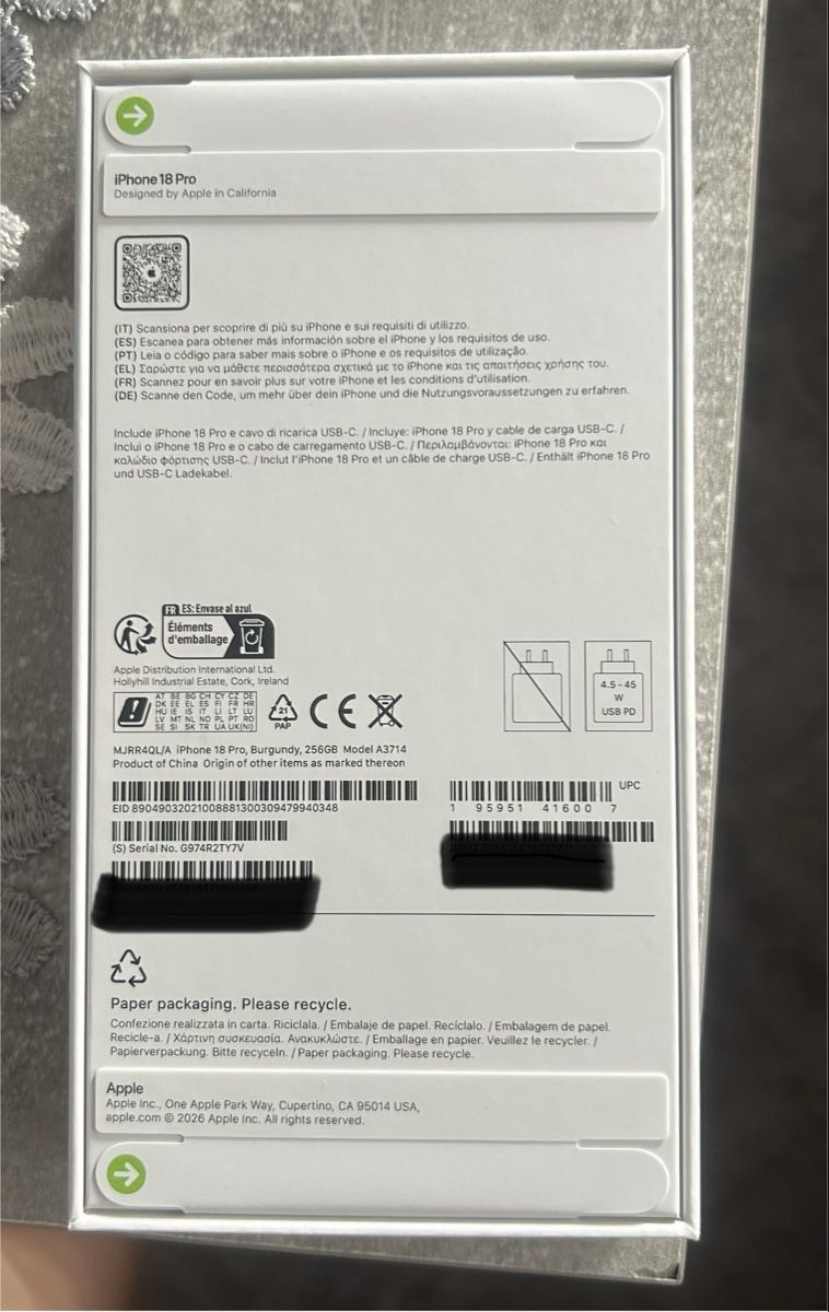Apple Handys / Smartphones: iPhone 18 Pro 256GB – Neu und originalverpackt aus Winterthur von hal_ny5c 1