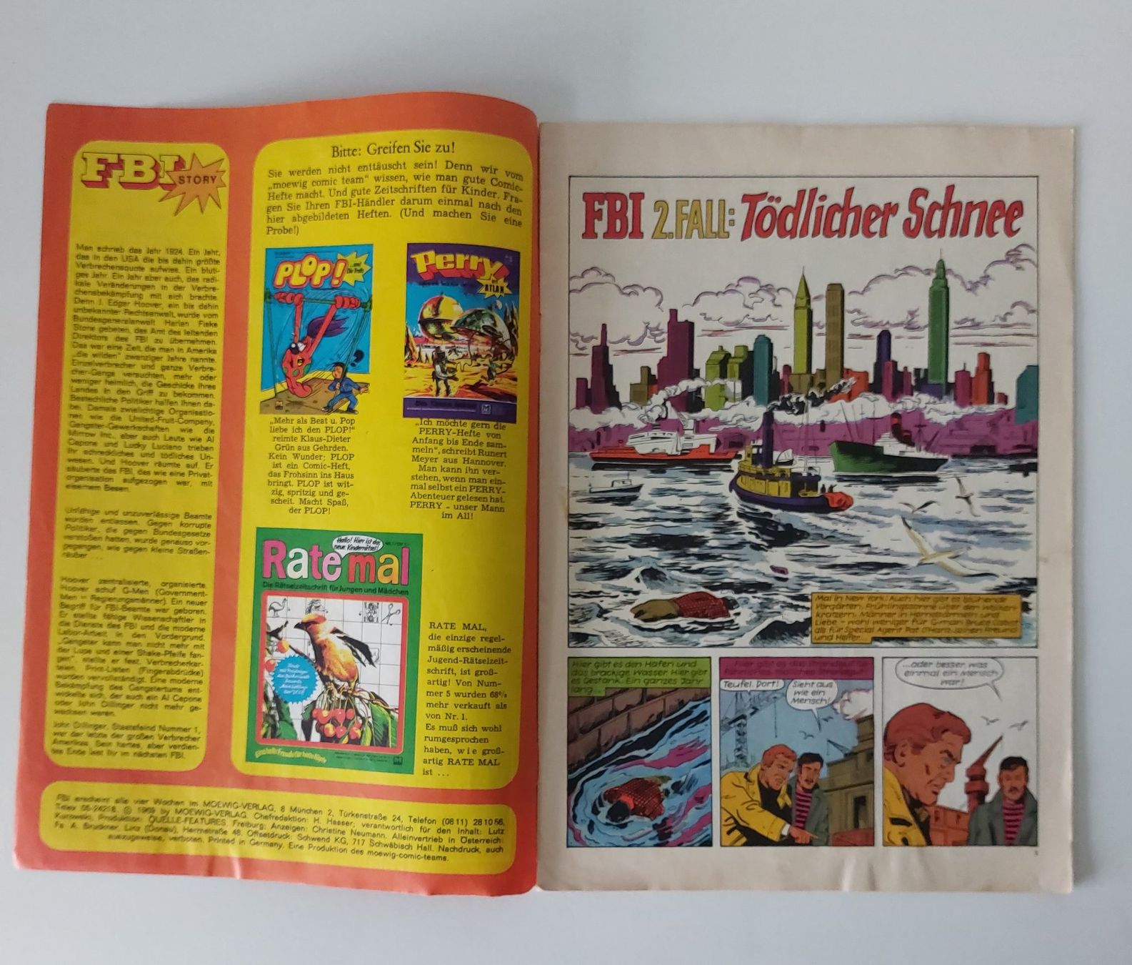 Fumetti: FBI Nr. 2 Tödlicher Schnee Moewig Verlag Comic – Usato da Schenkon venduto da Uhu007 1